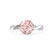 EDEN - Chatham® Round Champagne True Sapphire & Diamond 18k White Gold Vine Ring Engagement Ring Lily Arkwright