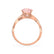 EDEN - Chatham® Round Champagne True Sapphire & Diamond 18k Rose Gold Vine Ring Engagement Ring Lily Arkwright