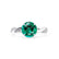 EDEN - Emerald & Diamond 950 Platinum Vine Solitaire Engagement Ring Lily Arkwright