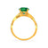 EDEN - Emerald & Diamond 18k Yellow Gold Vine Solitaire Engagement Ring Lily Arkwright