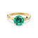 EDEN - Emerald & Diamond 18k Yellow Gold Vine Solitaire Engagement Ring Lily Arkwright