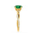 EDEN - Emerald & Diamond 18k Yellow Gold Vine Solitaire Engagement Ring Lily Arkwright