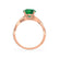 EDEN - Emerald & Diamond 18k Rose Gold Vine Solitaire Engagement Ring Lily Arkwright