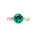 EDEN - Emerald & Diamond 18k Rose Gold Vine Solitaire Engagement Ring Lily Arkwright