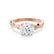 EDEN - Round Natural Diamond 18k Rose Gold Vine Solitaire Engagement Ring Lily Arkwright
