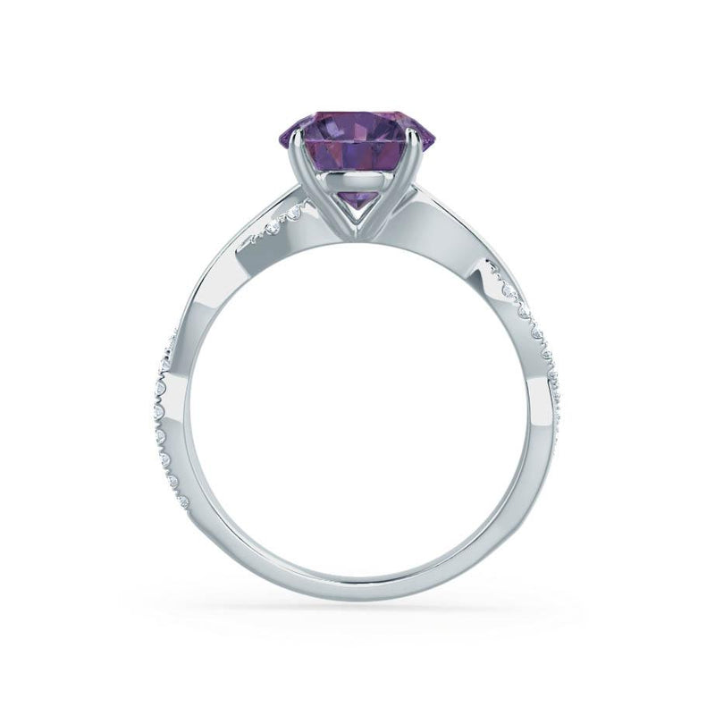 EDEN - Alexandrite & Diamond 950 Platinum Vine Solitaire Engagement Ring Lily Arkwright