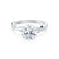 EDEN - Round Moissanite & Diamond 950 Platinum Vine Solitaire Ring Engagement Ring Lily Arkwright