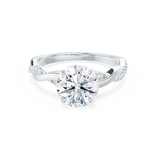 EDEN - Ready To Ship 1.22ct Round Lab Diamond 950 Platinum Vine Solitaire Ring