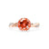 EDEN - Padparadscha & Diamond 18k Rose Gold Vine Solitaire Engagement Ring Lily Arkwright