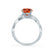 EDEN - Padparadscha & Diamond 18k White Gold Vine Solitaire Engagement Ring Lily Arkwright