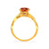 EDEN - Padparadscha & Diamond 18k Yellow Gold Vine Solitaire Engagement Ring Lily Arkwright