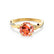 EDEN - Padparadscha & Diamond 18k Yellow Gold Vine Solitaire Engagement Ring Lily Arkwright