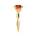 EDEN - Padparadscha & Diamond 18k Yellow Gold Vine Solitaire Engagement Ring Lily Arkwright
