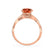 EDEN - Padparadscha & Diamond 18k Rose Gold Vine Solitaire Engagement Ring Lily Arkwright