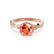 EDEN - Padparadscha & Diamond 18k Rose Gold Vine Solitaire Engagement Ring Lily Arkwright