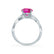 EDEN - Pink Sapphire & Diamond 18k White Gold Vine Solitaire Engagement Ring Lily Arkwright