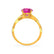 EDEN - Pink Sapphire & Diamond 18k Yellow Gold Vine Solitaire Engagement Ring Lily Arkwright