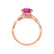 EDEN - Pink Sapphire & Diamond 18k Rose Gold Vine Solitaire Engagement Ring Lily Arkwright