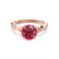 EDEN - Ruby & Diamond 18k Rose Gold Vine Solitaire Engagement Ring Lily Arkwright