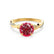 EDEN - Ruby & Diamond 18k Yellow Gold Vine Solitaire Engagement Ring Lily Arkwright