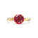 EDEN - Ruby & Diamond 18k Yellow Gold Vine Solitaire Engagement Ring Lily Arkwright