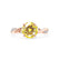 EDEN - Yellow Sapphire & Diamond 18k Rose Gold Vine Solitaire Engagement Ring Lily Arkwright