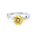 EDEN - Yellow Sapphire & Diamond 18k White Gold Vine Solitaire Engagement Ring Lily Arkwright