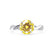 EDEN - Yellow Sapphire & Diamond 18k White Gold Vine Solitaire Engagement Ring Lily Arkwright