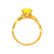 EDEN - Yellow Sapphire & Diamond 18k Yellow Gold Vine Solitaire Engagement Ring Lily Arkwright