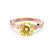 EDEN - Yellow Sapphire & Diamond 18k Rose Gold Vine Solitaire Engagement Ring Lily Arkwright