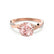 EDEN - Chatham® Round Champagne True Sapphire & Diamond 18k Rose Gold Vine Ring Engagement Ring Lily Arkwright