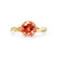 EDEN - Padparadscha & Diamond 18k Yellow Gold Vine Solitaire Engagement Ring Lily Arkwright