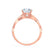 EDEN - Princess Moissanite & Diamond 18k Rose Gold Vine Solitaire Engagement Ring Lily Arkwright