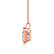 ELIZA - Emerald Cut Moissanite 4 Claw Drop Pendant 18k Rose Gold Pendant Lily Arkwright