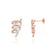 EULLA - Loop Pave Lab Diamond Earrings 18k Rose Gold Earrings Lily Arkwright