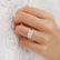 EVERDEEN - Oval Lab Grown Diamond 18k Rose Gold Trilogy Ring Engagement Ring Lily Arkwright