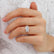 EVERDEEN - Oval Lab Grown Diamond 18k White Gold Trilogy Ring Engagement Ring Lily Arkwright