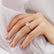 EVERDEEN - Oval Lab Grown Diamond 18k White Gold Trilogy Ring Engagement Ring Lily Arkwright