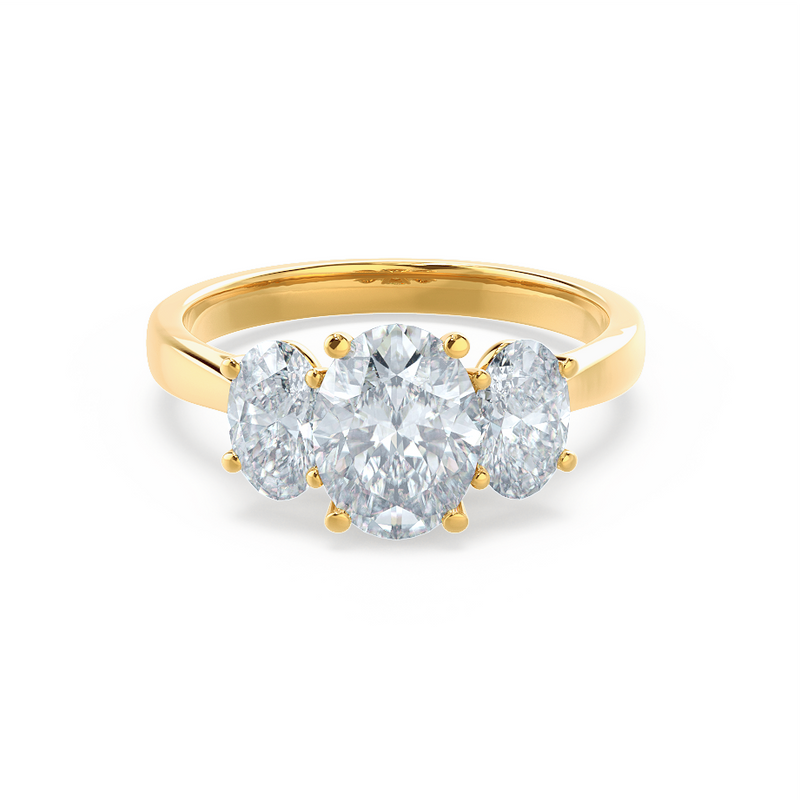Oval diamond 2025 ring yellow gold