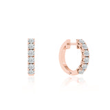 FAITH - Statement Lab Diamond Hoop Earrings 18k Rose Gold Earrings Lily Arkwright