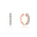 FAITH - Statement Lab Diamond Hoop Earrings 18k Rose Gold Earrings Lily Arkwright
