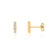 FAWN - Bar Pavé Lab Diamond Stud Earrings 18k Yellow Gold Earrings Lily Arkwright