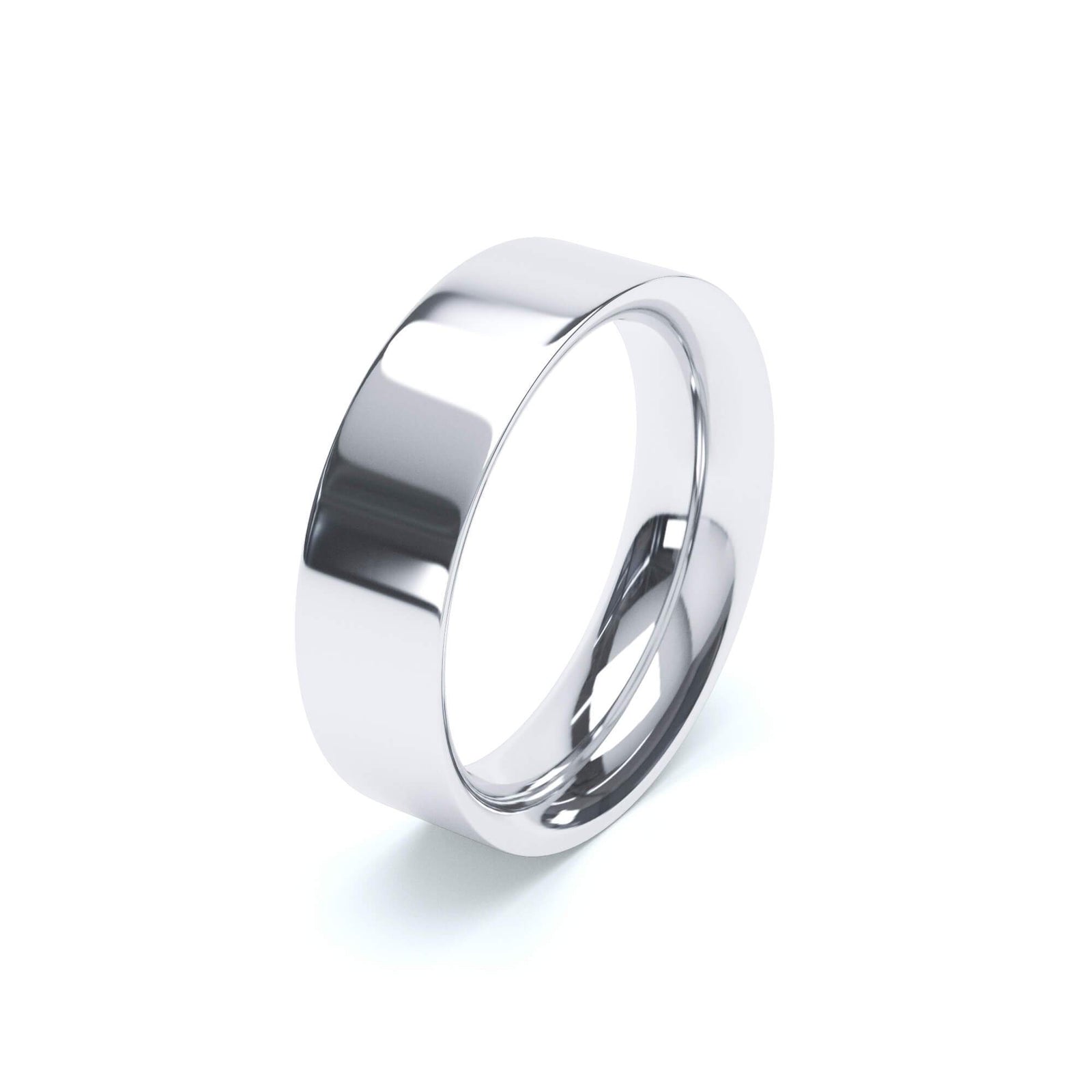 Flat platinum wedding band online
