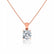 FILIPPA - Cushion Cut  Moissanite 4 Claw Drop Pendant 18k Rose Gold Pendant Lily Arkwright