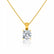 FILIPPA - Cushion Cut  Moissanite 4 Claw Drop Pendant 18k Yellow Gold Pendant Lily Arkwright