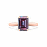 FLORENCE - Chatham® Alexandrite 18k Rose Gold Solitaire Ring Lily Arkwright