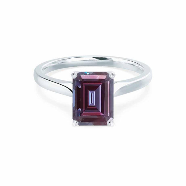 FLORENCE - Chatham® Alexandrite 950 Platinum Solitaire Ring Lily Arkwright