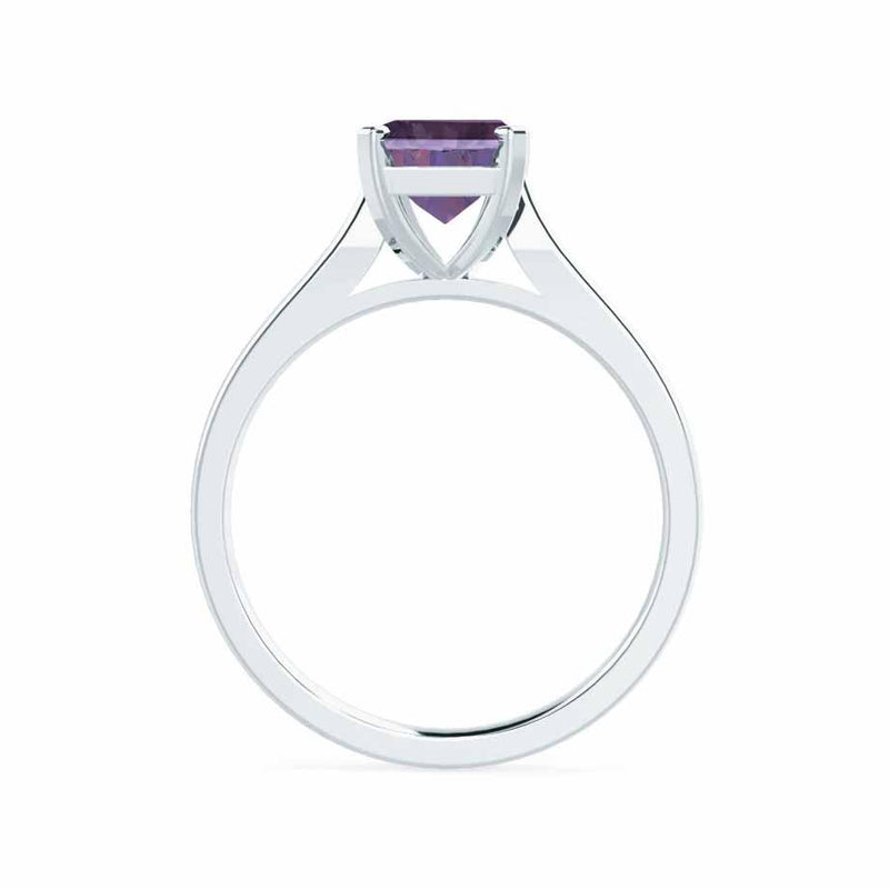 FLORENCE - Chatham® Alexandrite 950 Platinum Solitaire Ring Lily Arkwright