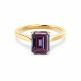 FLORENCE - Chatham® Alexandrite 18k Yellow Gold Solitaire Ring Lily Arkwright