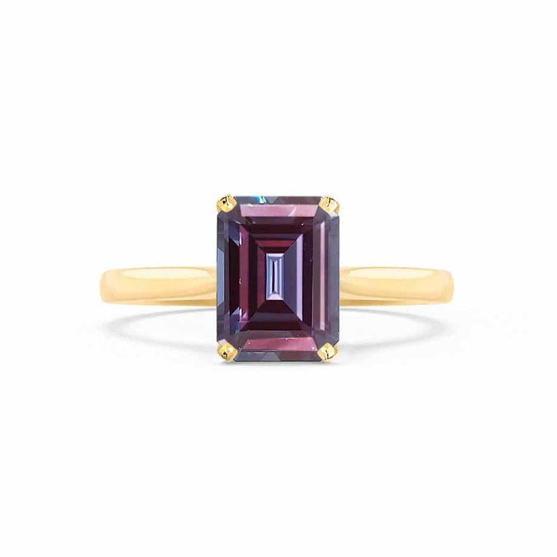 FLORENCE - Chatham® Alexandrite 18k Yellow Gold Solitaire Ring Lily Arkwright